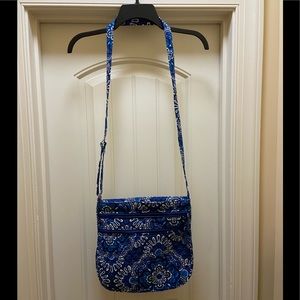 Vera Bradley triple zip hipster cross body bag cobalt medallion
